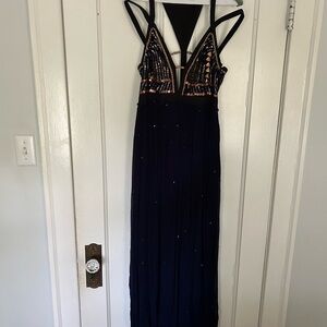 Rare Free People Golden Chalice long Dress